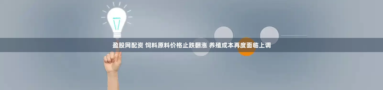 盈股网配资 饲料原料价格止跌翻涨 养殖成本再度面临上调